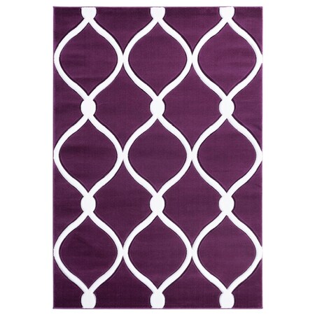 Manmade Bristol Rodanthe Plum Rectangle Area Rug - Plum - 7 ft. 10 in. x 10 ft. 6 in. MA3084289